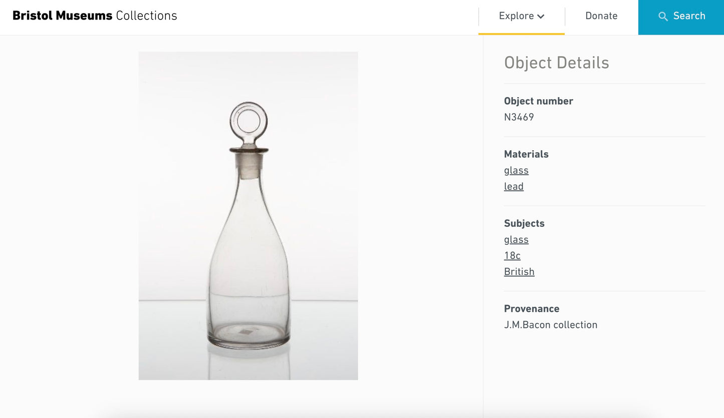 英国 吹きガラス壜