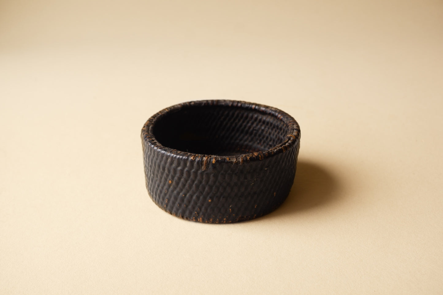 李朝 藍胎漆編籠