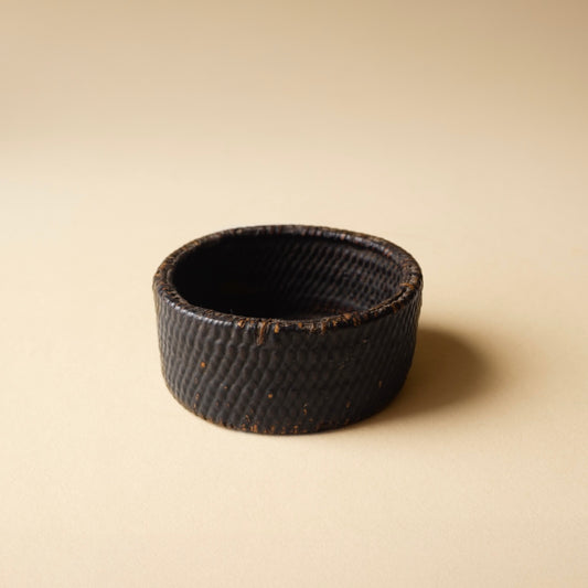 李朝 藍胎漆編籠