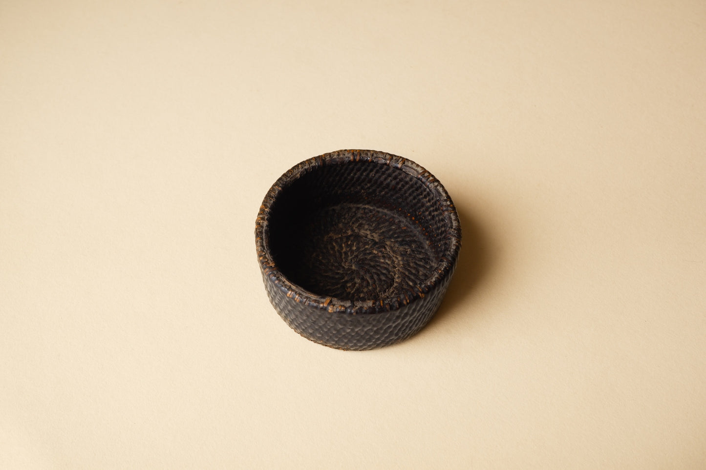 李朝 藍胎漆編籠