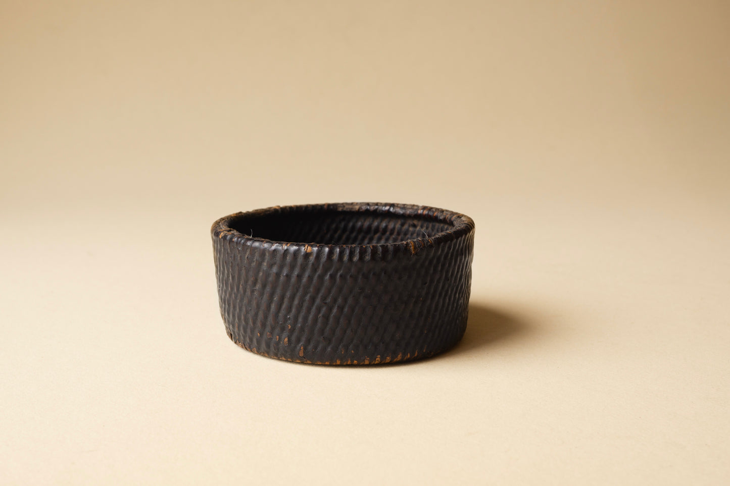 李朝 藍胎漆編籠