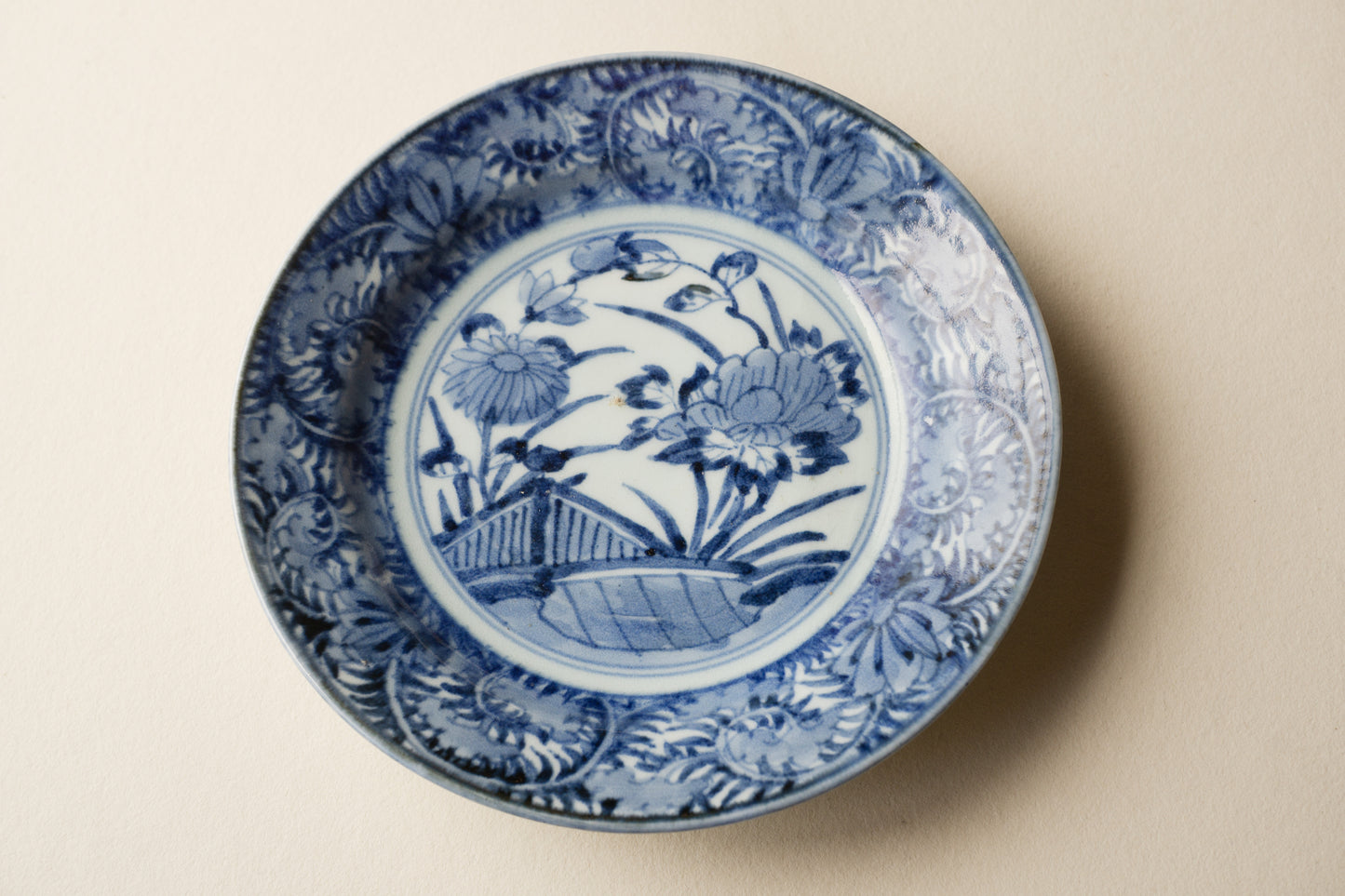 古伊万里 草花文七寸皿