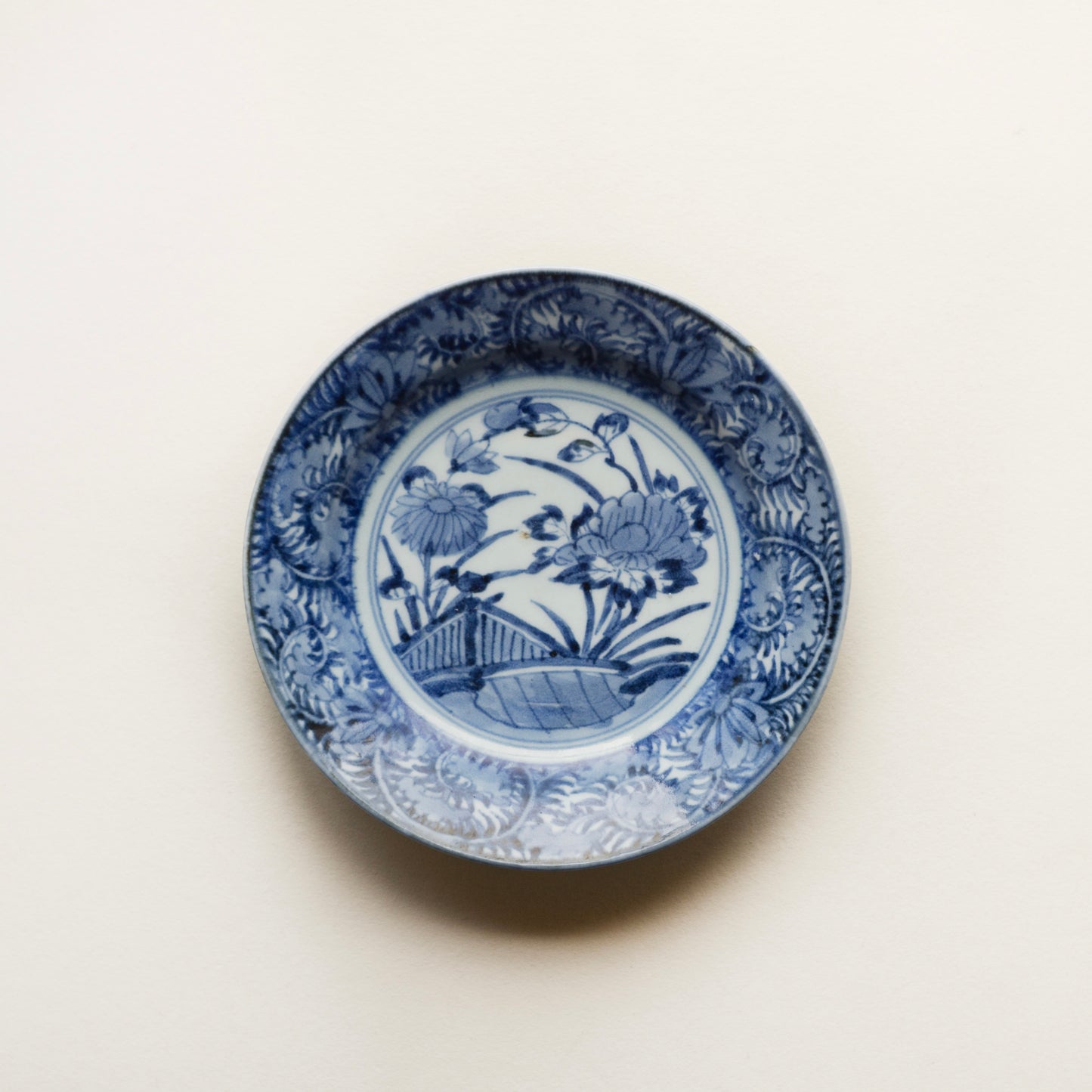 古伊万里 草花文七寸皿