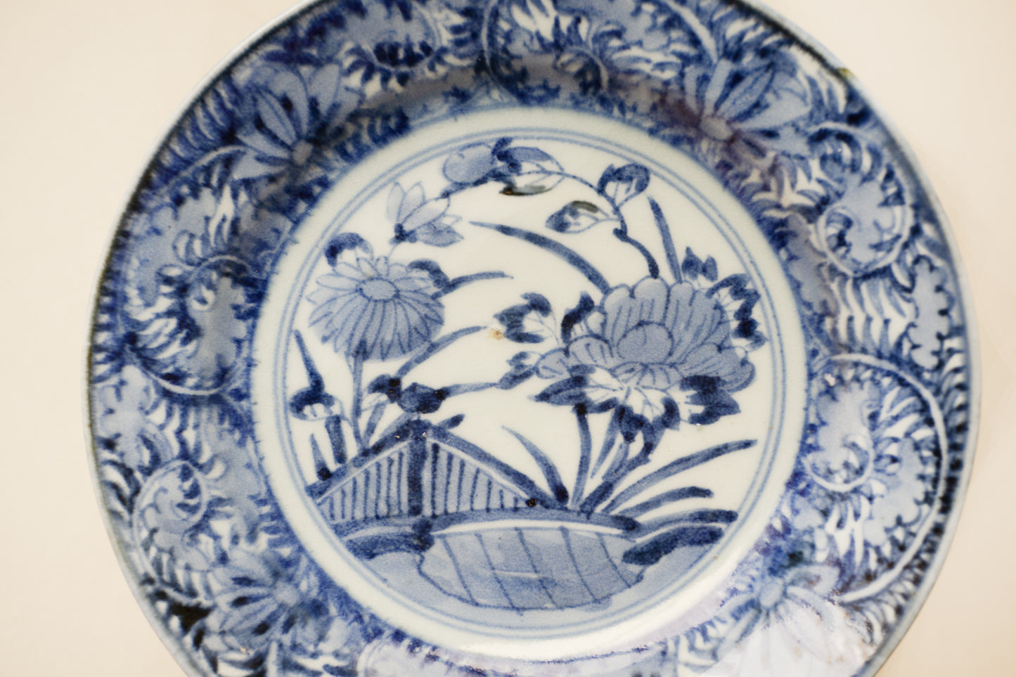 古伊万里 草花文七寸皿